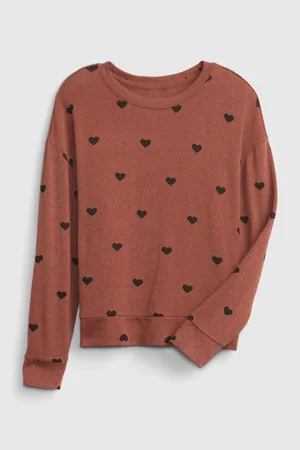 GAP Hnědé holčičí tričko snit cross back top
