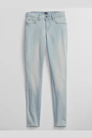 GAP Modré holčičí džíny Dštské mid rise joggers