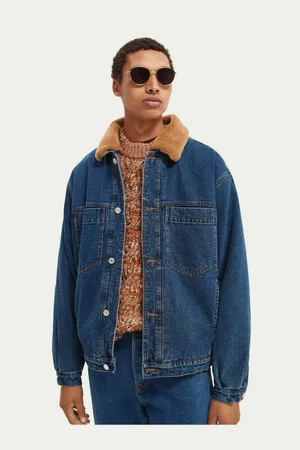 Scotch&Soda Pánská džínová bunda s kožíškem