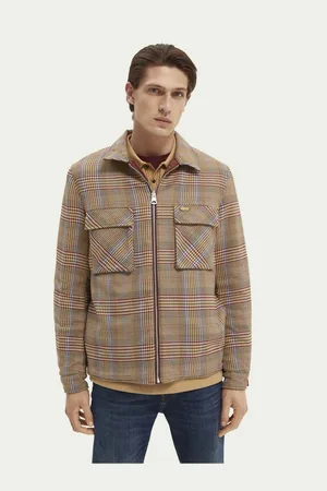 Scotch&Soda Hnědo-béžová pánská oboustraná bunda