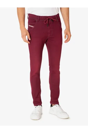 Diesel Vínové pánské skinny fit džíny Krooley
