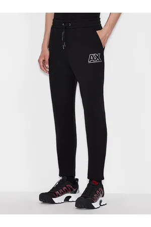 Armani Exchange Černé pánské tepláky s potiskem