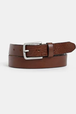 JACK & JONES Tmavě hnědý kožený pásek Lee