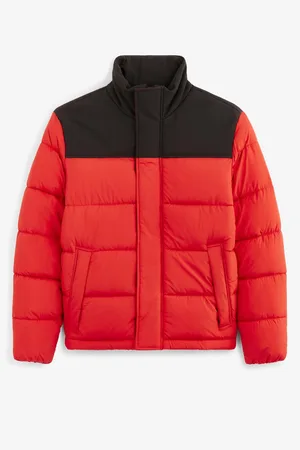 Celio Červená prošívaná zimní bunda Vuelectra