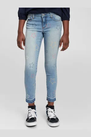 GAP Modré holčičí džíny skinny hvězdy