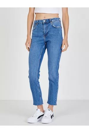 Tally Weijl Modré dámské zkrácené skinny fit džíny