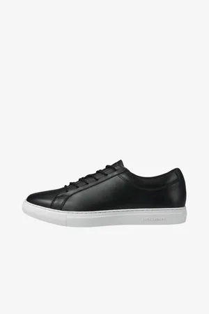 JACK & JONES Černé kožené tenisky Galaxy