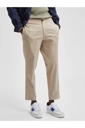 SELECTED Béžové chino kalhoty Homme