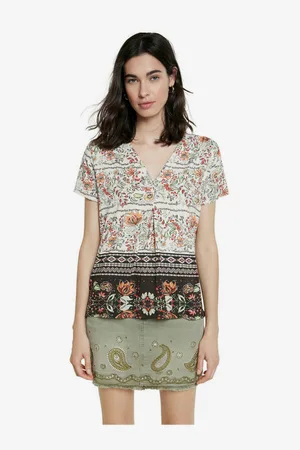 Desigual Zeleno-bílé tričko TS Cracovia