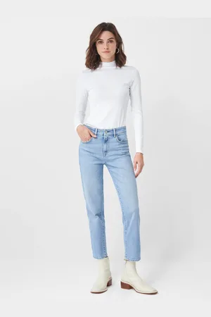 Salsa Světle modré dámské zkrácené slim fit džíny