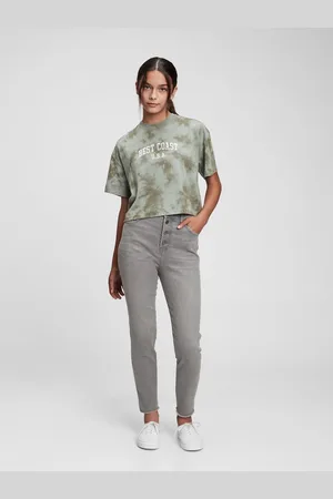 GAP Šedé holčičí džíny sky high skinny ankle