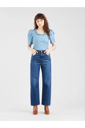 Levi's® Ženy Rovné nohavice - Tmavě modré dámské straight fit džíny