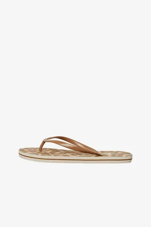 VERO MODA Hnědé vzorované žabky Selma