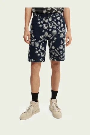 Scotch&Soda Tmavě modré pánské vzorované kraťasy