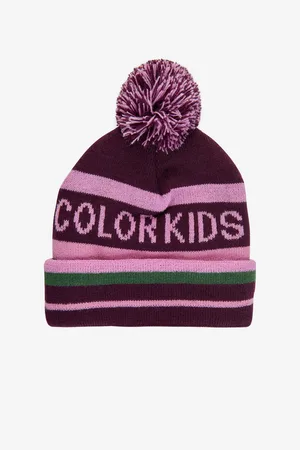 Color Kids Růžovo- holčičí zimní čepice s bambulí