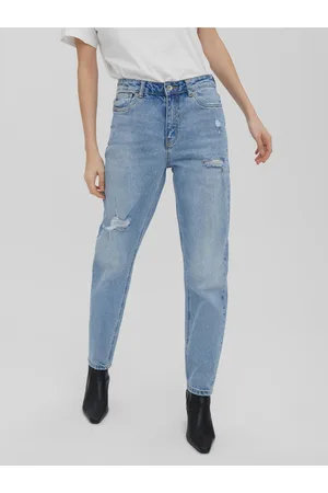 VERO MODA Modré straight fit džíny
