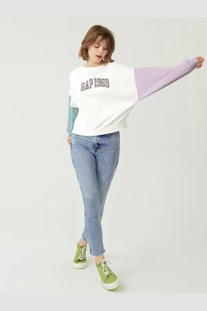 GAP Modré dámské džíny vintage high rise slim Washwell