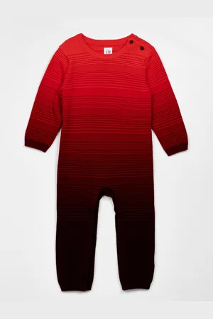 GAP Červený dětský pletený overal ombré