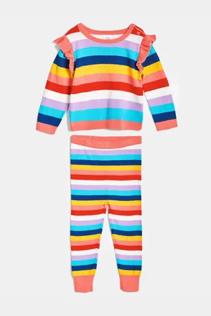 GAP Barevný dětský pletený pruhovaný set