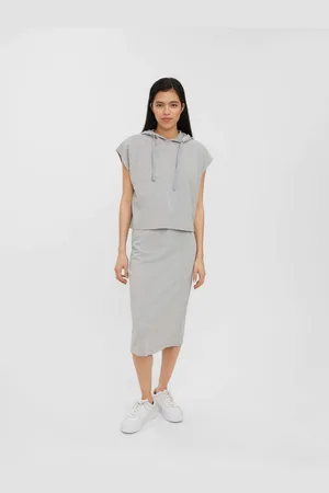 VERO MODA žíhaná mikina s krátkým rukávem a kapucí Renew