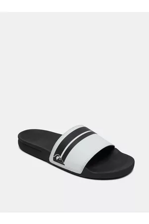 Quiksilver Bílo-černé pánské pantofle Rivi Slide