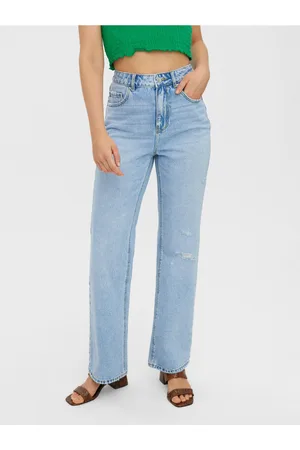 VERO MODA Světle modré straight fit džíny Kithy