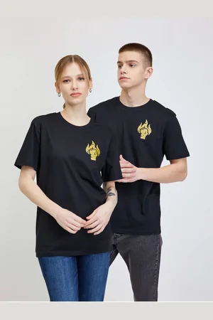 DOBRO. Černé unisex tričko s potiskem . pro Viki