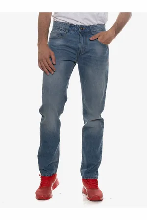 sam 73 Modré pánské straight fit džíny