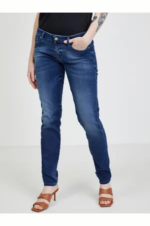 Diesel Tmavě modré dámské straight fit džíny