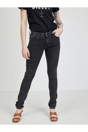 Diesel Tmavě šedé dámské slim fit džíny