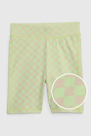 GAP Žluté klučičí kraťasy organic šachovnice