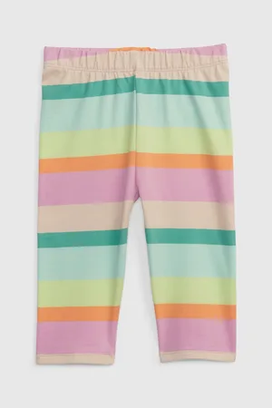 GAP Barevné holčičí legíny pruhované organic capri