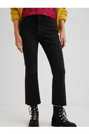 Desigual Černé dámské zkrácené bootcut džíny Selva