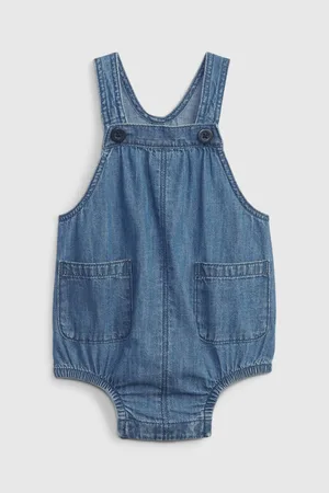 GAP Modrý baby džínový overal Washwell
