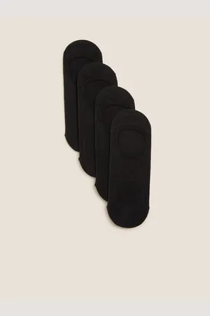Marks & Spencer Sada čtyř párů černých dámských nízkých ponožek Trainer liner