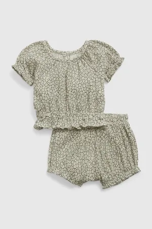 GAP Zelený baby set top a kraťasy