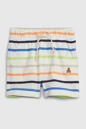 GAP Barevné klučičí kraťasy pruhované organic