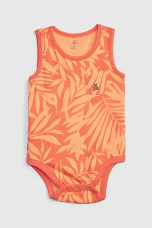 GAP Oranžové baby body Brannan bear