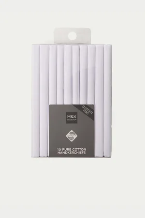 Marks & Spencer 10 kusů antibakteriálních kapesníků z čisté bavlny s úpravou Sanitized Finish®