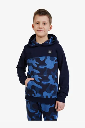 sam 73 Klučičí vzorovaná mikina s kapucí Danny