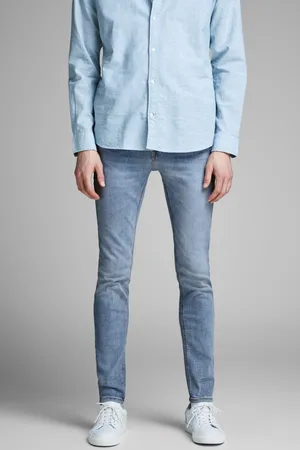 JACK & JONES Světle modré skinny fit džíny Liam