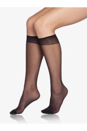 Bellinda Sada dvou párů dámských silonkových podkolenek v černé barvě DIE PASST KNEE-HIGHS 20 DEN