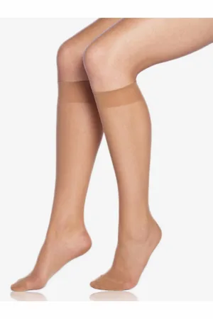 Bellinda Sada dvou párů dámských silonkových podkolenek v tělové barvě DIE PASST KNEE-HIGHS 20 DEN