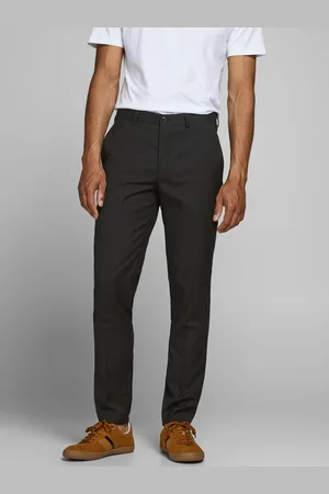 JACK & JONES Černé oblekové kalhoty Franco