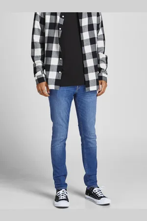 JACK & JONES Modré slim fit džíny Liam