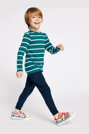 Marks & Spencer Bavlněné tepláky se šňůrkou na zavazování (2–7 let) námořnická