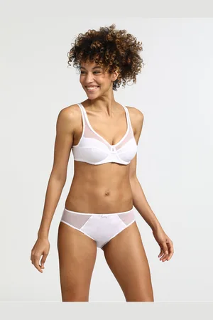 Dim Bílé dámské kalhotky GENEROUS COTTON BIO SLIP