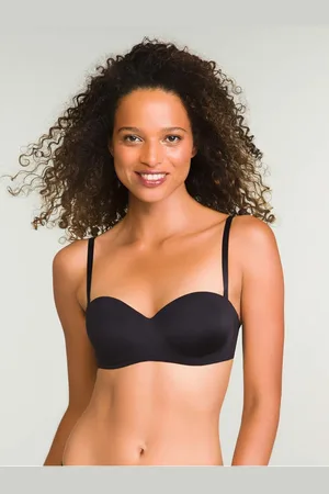 Dim Černá dámská podprsenka bez kostic WIREFREE STRAPLESS BRA