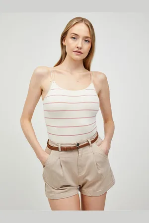 Pieces® Červeno-krémové pruhované body Tyrus