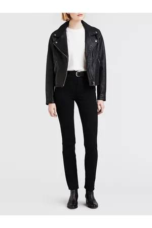 Levi's Černé dámské straight fit džíny 724